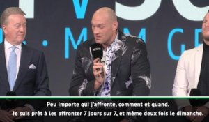 Poids lourds - Fury : "Joshua ou Wilder ? Je suis prêt à les affronter 7 jours sur 7"