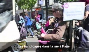 Déçus par Macron, les handicapés manifestent à Paris