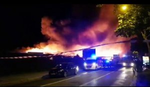 Mulhouse : spectaculaire incendie gare du Nord