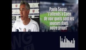 Paulo Sousa veut apprendre sur ses joueurs face à Caen