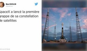 SpaceX lance la première grappe de sa constellation de satellites