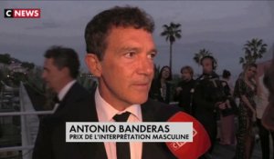 Festival de Cannes : la réaction d'Antonio Banderas, prix d'interprétation masculine