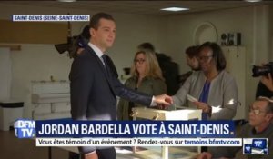 Européennes: Jordan Bardella a voté à Saint-Denis