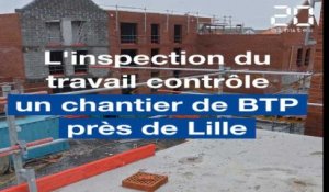 Lille: On a assisté à un contrôle des risques de chute sur un chantier