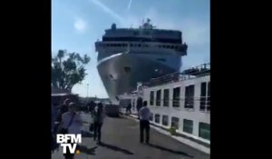 À Venise, ce bateau de croisière hors de contrôle a heurté un quai et semé la panique