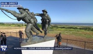 D-Day: un joueur de cornemuse conclut l'inauguration du mémorial britannique à Ver-sur-Mer