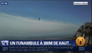 Dans les Alpes-Maritimes, ces funambules se lancent sur une slackline à 300 mètres du sol