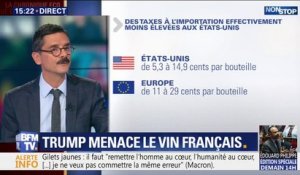 Pourquoi Trump menace-t-il de s'en prendre au vin français ?