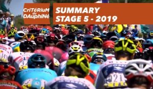 Summary - Stage 5 - Critérium du Dauphiné 2019