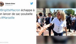 Marseille: Un sac-poubelle lancé du 3e étage lors de la visite de Brigitte Macron