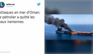 Golfe d’Oman. Le Front Altair, pétrolier norvégien attaqué, a quitté les eaux iraniennes