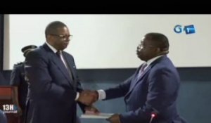 RTG/Passation de charge au Ministère de la Justice et de l’intérieur - Le Ministre Lambert Noël Matha cède son fauteuil au Ministre entrant Edgard Anicet Mboumbou Miyakou