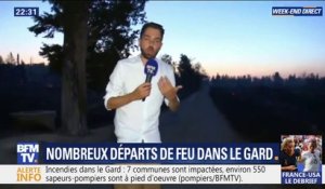 Feux dans le Gard: le service de secours du Gard déclare que quatre pompiers ont été légèrement blessés
