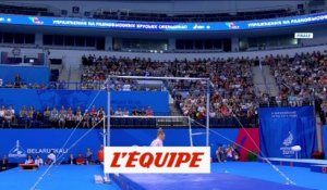 Charpy chute aux barres asymétriques - Jeux Européens - Gym