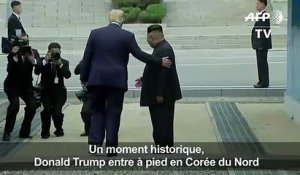 Trump écrit l'histoire avec quelques pas en Corée du Nord