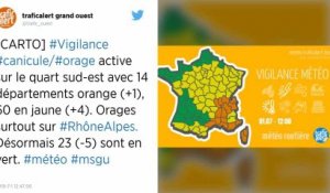 Canicule et orage : Vigilance orange maintenue pour 14 départements