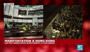 Parlement investi par les manifestants à Hong Kong : mais où est la police ?
