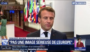 Sommet européen suspendu: "Nous donnons une image de l'Europe qui n'est pas sérieuse", déplore Emmanuel Macron