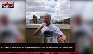Bottle Cap Challenge : Jason Statham dévisse une bouteille avec un coup de pied (Vidéo)