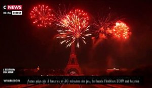 Regardez en vidéo  le bouquet final du feu d'artifice du 14 juillet à Paris qui a émerveillé les spectateurs