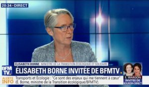 Transport et écologie: "Ce sont des enjeux qui me tiennent à cœur", assure Elisabeth Borne
