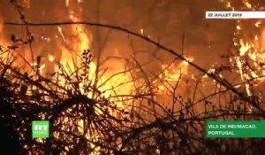 Les feux de forêts qui frappent depuis samedi le centre du Portugal, étaient «maîtrisés à 90%» ce matin, selon la Protection civile  - VIDEO