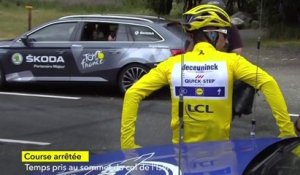 Tour de France 2019 : Julian Alaphilippe stoppe son effort et rentre dans sa voiture