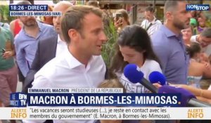 En vacances, Macron affirme que la "crise" n’est "pas du tout derrière nous"