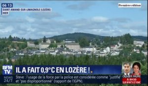 Moins d'une semaine après la canicule, il a fait 0,9°C dans ce village de Lozère
