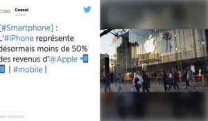 Produit star d’Apple, l’iPhone concentre désormais moins de 50 % des revenus de la marque