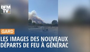 Les images des nouveaux départs de feu à Générac, dans le Gard