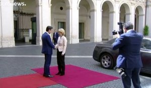 Ursula von der Leyen en visite en Italie