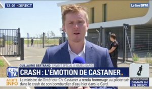 La visite de Christophe Castaner a été marquée par l'émotion après la mort du pilote dans le Gard