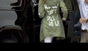 Melania Trump choque aux États-Unis en portant cette veste Zara lors d'une visite à des migrants