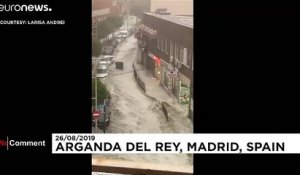 Espagne : des rues transformées en rivières après de violents orages