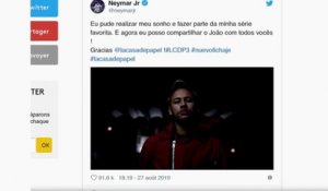 Neymar va jouer dans la saison 3 de « La Casa de Papel »
