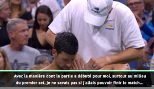 US Open - Djokovic : "Je ne savais pas si j'allais pouvoir finir le match"