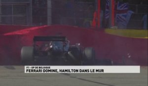 Ferrari domine, Hamilon dans le mur !