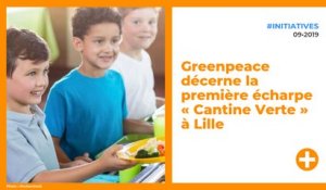 Greenpeace décerne la première écharpe « Cantine Verte » à Lille