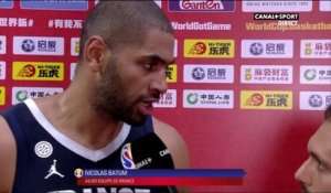 Nicolas Batum sa réaction à la mi-temps