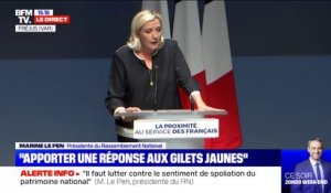 Marine Le Pen: "Nous devons apporter une réponse au mouvement des gilets jaunes, il faut conclure la paix fiscale"
