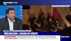 Procès: "M.Mélenchon, il est humain, c'est très impressionnant d'être renvoyé devant un tribunal", réagit Mathieu Davy, l'avocat de Jean-Luc Mélenchon