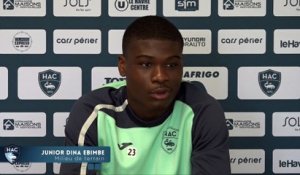 Avant Orléans - HAC, interview de Junior Dina Ebime