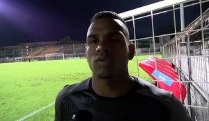 Melvin Adrien gardien du FC Martigues après le nul contre Louhans