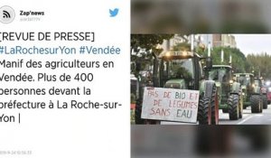 Manif des agriculteurs en Vendée : Plus de 400 personnes devant la préfecture à La Roche-sur-Yon
