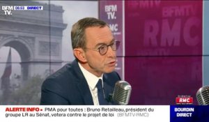 Bruno Retailleau (LR) réagit aux propos de Jean-Luc Mélenchon qui a qualifié les policiers de "barbares"