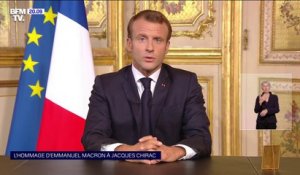 Emmanuel Macron annonce un deuil national lundi en hommage à Jacques Chirac