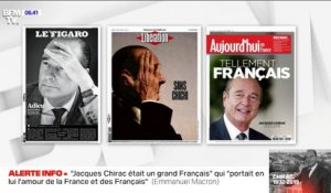 "Sans chichi" et "tellement Français": les unes de la presse au lendemain de la mort de Jacques Chirac