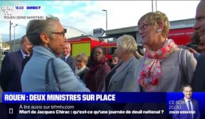 Rouen: Agnès Buzyn et Elisabeth Borne viennent d'arriver sur place
