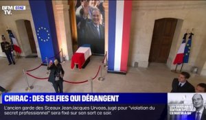 Les selfies devant le cercueil de Jacques Chirac choquent les internautes